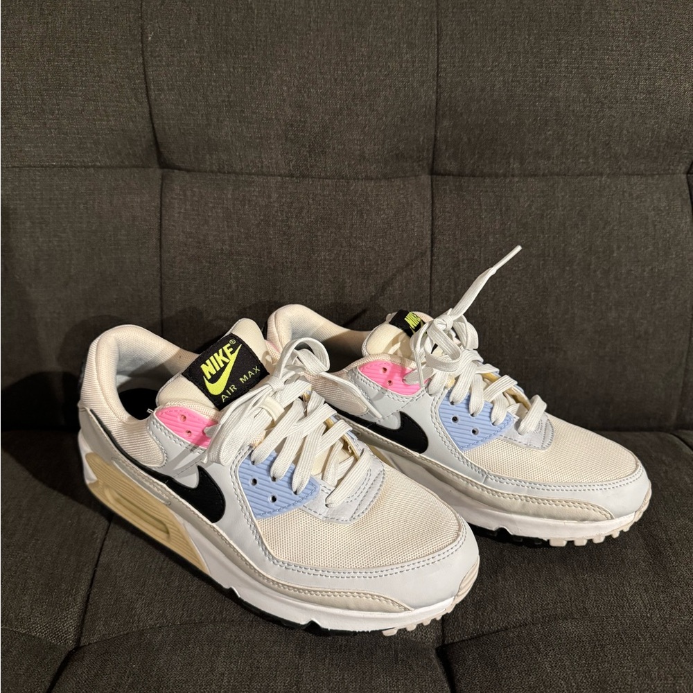 Nike Air Max Sneakers in Cream, Black, and Pink